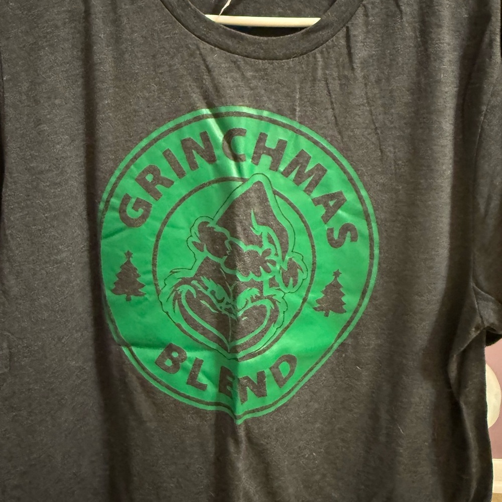 Bella Canvas Charcoal Tee with Green Graphic